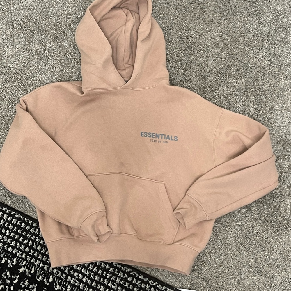 Pink boys essentials hoodie youth M